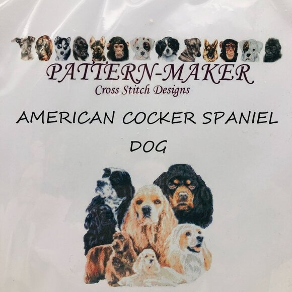 American Cocker Spaniel Dog Counted Cross Stitch Kit by Pattern Maker New Sealed - Picture 3 of 7
